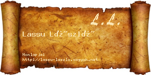 Lassu László névjegykártya